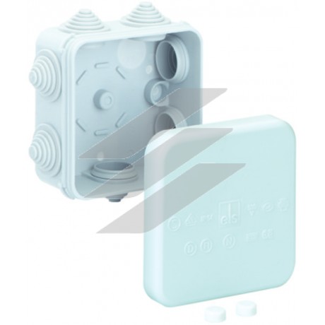 Розподільча коробка HP 90 (90х90х45мм), порожня, 7 ступінчастих вводів (3.5-20.5мм), IP55, Spelsberg